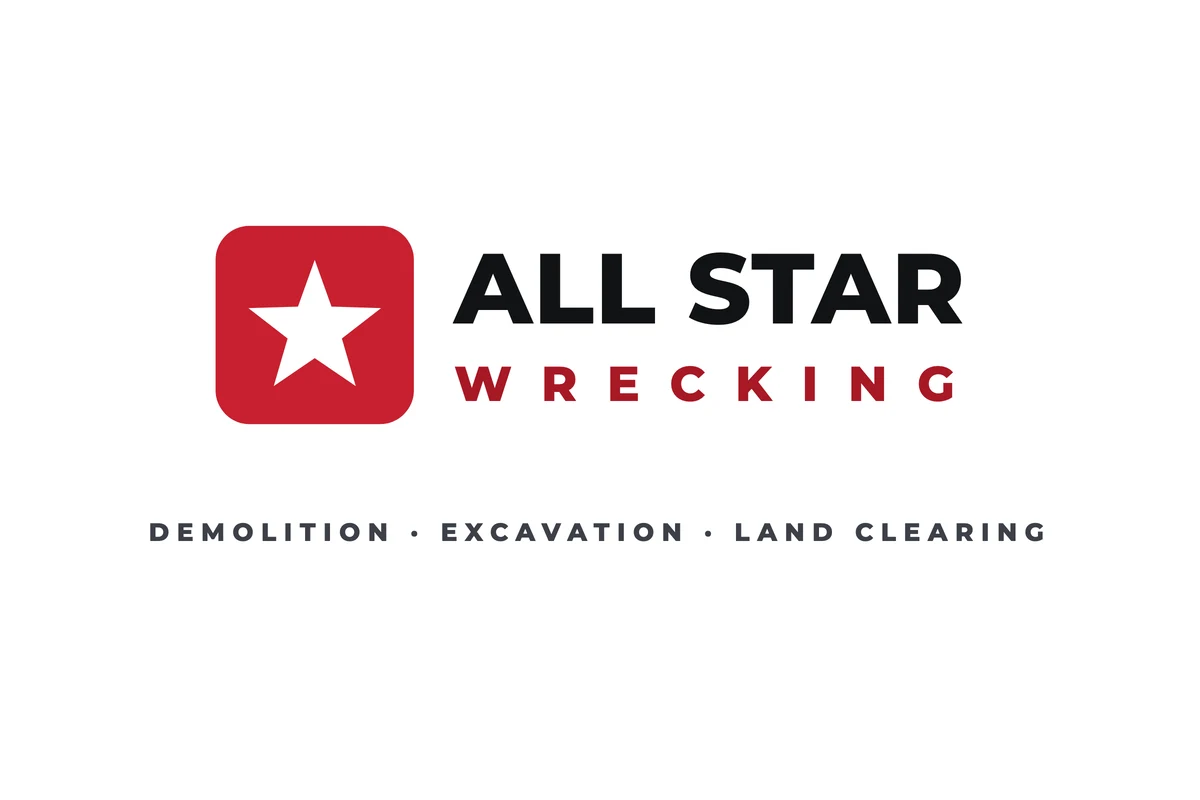 All Star Wrecking wordmark: demolition, excavation and land clearing contractor in Monroe, Connecticut